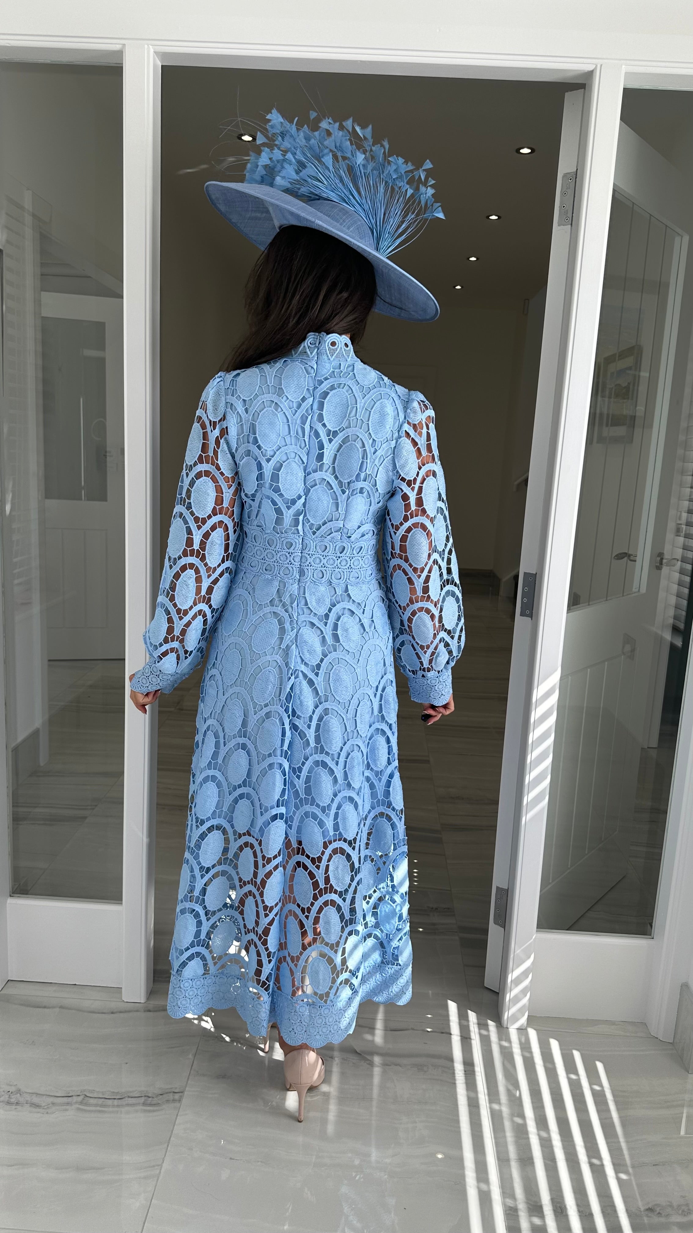 Light Blue Long Sleeve Lace Dress Kirsty's Kloset Light Blue Long Sleeve Lace Dress Kirsty's Kloset